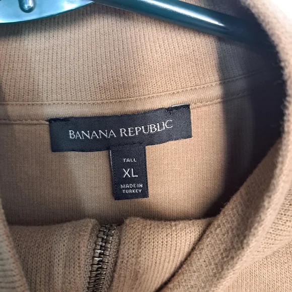Banana Republic Men's Tan Zip-Up Sweater Size Large. - Picture 4 of 6